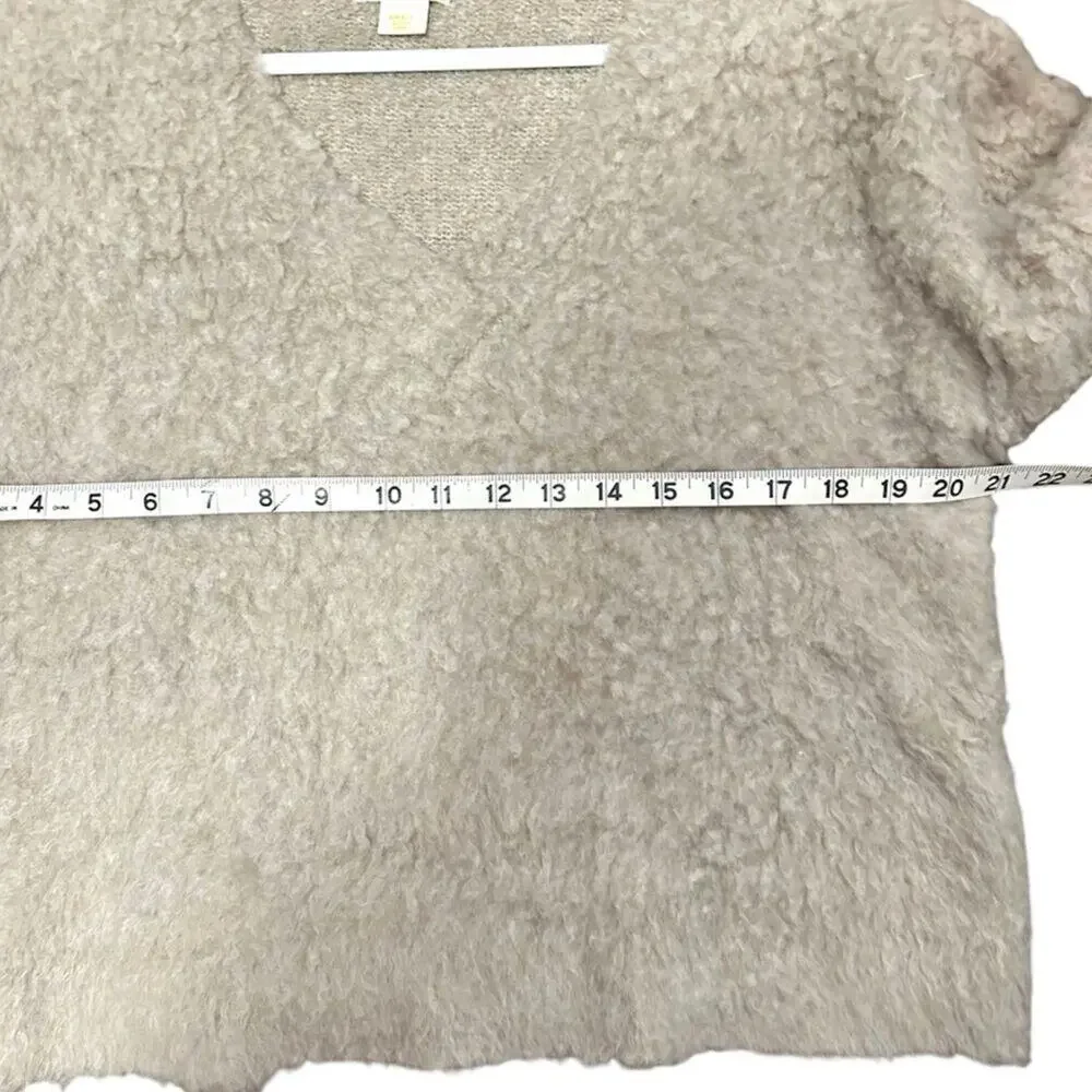 Anthropologie Maeve Merino Wool‎ Blend V Neck Sweater Women's XS Beige